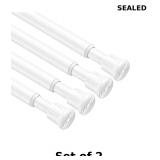 2x 4 Pack Spring Tension Rods