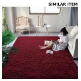 4.4x7 ft Burgundy Red Area Rugs