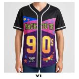 90s Retro Graphic Baseball Shirt