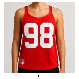 Red Sports Tank Top with Number 98