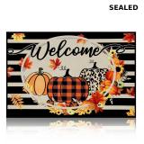 Shellwei Thanksgiving Pumpkin Welcome Mat