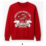 Red Sweatshirt with Holiday Design