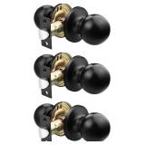 3 Pack Probrico Matte Black Door Handles