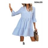 Women's Striped Fall Dresses Shirt Dress Corduroy