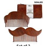 2-Piece Prazoli Mens Sandalwood Mustache x2