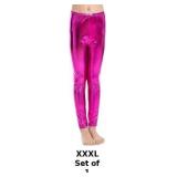 Little Girls' Metallic Color Shiny Stretch Legging