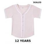 Youth Button Down Plain Baseball Jersey