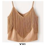 Tan Fringe Camisole