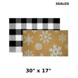 2 Pcs Winter Snowflakes Welcome Doormats 30' x 17'