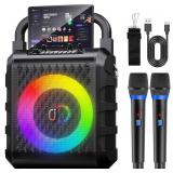 Karaoke Machine with 2 Wireless Microphones