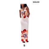 Milumia Women's Floral Print Tube Maxi Dress