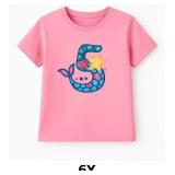 Pink T-Shirt with Colorful Design