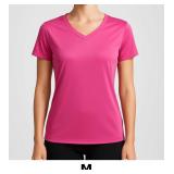 Pink V-Neck Short Sleeve Shirt