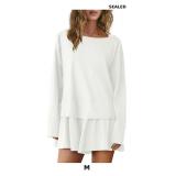 Panadila Womens Long Sleeve Short Romper Dresses