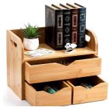 Hacaroa 3-Tier Bamboo Desktop Organizer