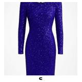 Long Sleeve Sequin Dress