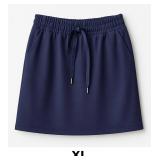 Navy Blue Drawstring Skirt