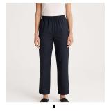 Navy Blue Elastic Waist Pants