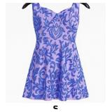 Purple Floral Embellished Dress