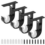 Gudui 4pcs Ceiling Curtain Rod Brackets