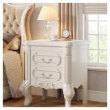 Bedside Table End Table with 2 Drawers