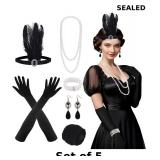 FEPITO 9-Piece 1920s Flapper Great Gatsby Accessor