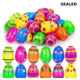 48 PCS 2.4' Plastic Printed Easter Eggs Bulk