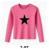 Pink Long Sleeve Top with Star Design