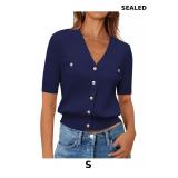 Zenlonr Women's 2025 Summer Button Down Shirts