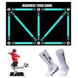 FeeGoo Football Footstep Training MatXSocks