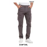 Plaid&Plain Men's Cargo Pants