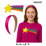 2 PCS Shooting Star Patch and Pink Headband x2