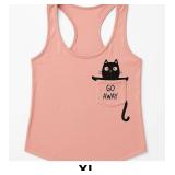 Pink Cat Graphic Tank Top