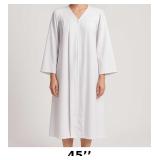White Graduation Gown