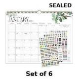 6x 2025-2026 Wall Calendar