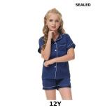 Veseacky Big Girls Boys Pajamas Set Satin Silk