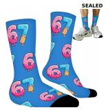 Socks 6 7Meme Funny Novelty Crew Gifts for Boys