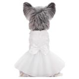 Kuoser Dog Dress Pet Wedding Dress-S