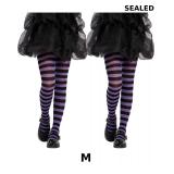 MANZI Girls Colored Striped Tights Halloween