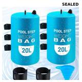2PCS Pool Ladder Weights 20L Universal Pool Step