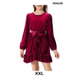 blibean Girls Velvet Dress Girl Long SleeveDresses