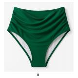 High-Waisted Green Swim Bottom
