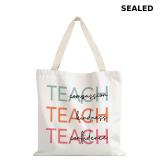Teacher Tote Bag,Trendy Preppy Pink Tote Bag