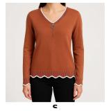 Brown Zip-Up Sweater
