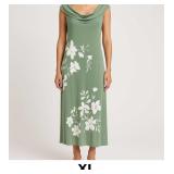 Green Floral Maxi Dress