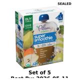 5x Plum Organics Super Smoothie, Organic...