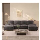 LACOO Modern U-Shaped Couch