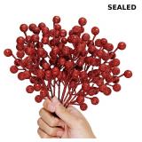 winemana 24 Pack 8 Inch Christmas Glitter Faux Win