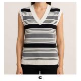 Striped Sleeveless Sweater Vest