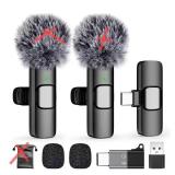 Wireless Lavalier Microphone Black Set